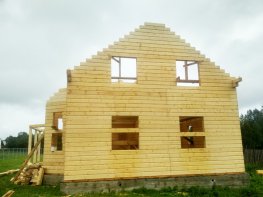 Строительство брусового дома - проект 057 "Халлбйорн"