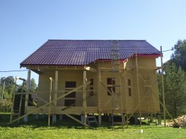 Строительство дома из бруса - проект 057 
